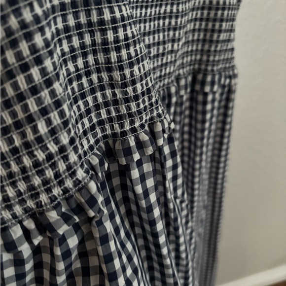 J. Crew navy blue and white gingham dress - Picture 3 of 4